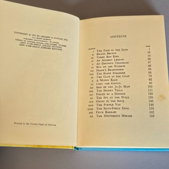 The Hardy Boys The Mysterious Caravan Franklin W Dixon 1975 Hardcover Book - Picture 10 of 15